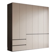 Foshan Furniture Wardrobe Household Bedroom Segmented Horizontal Light Luxury Simple Gray Large Ward
