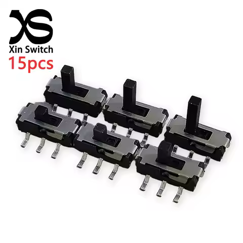 15PCS MST-22D18 Mini Slide Switch (2P2T) SMD SMT Dual Row 6-Pin 2 Position 50mA DC12V Handle Height 