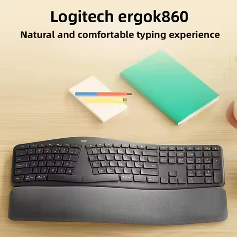 Logitech ERGO K860 Wireless Split Keyboard, Ergonomic Design To Reduce Wrist Pain, Natural Typing wi