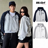 AB HOUSE - Jacket Raglan mixed with 2 leather felt polka dots, boxy form, charm printed pattern, men