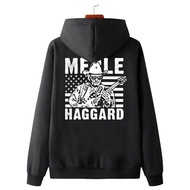Merle Haggard Hoodie Jacket Cotton Fleece Sweater