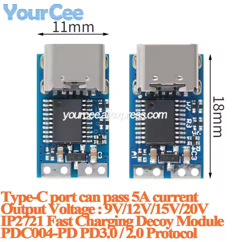 20pcs/1pc IP2721 Fast Charging Charger PDC004-PD PDC004 PD Decoy Board Module PD3.0/2.0 Protocol 9V 