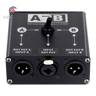 2 in 1 Out XLR Audio Switcher XLR Audio Source Switcher for Microphone Sound Card Mixer 2 Male XLR 1