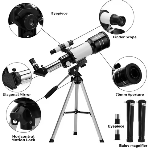 Professional Astronomical Telescope F30070 Monocular 150 Times Zoom HD Night Vision View Moon Star A