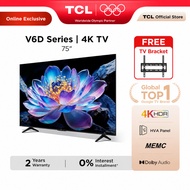 【FREE TV Bracket】TCL 75 Inch 4K Google TV with HDR 10+, Dynamic Color Enhancement, MEMC, Dolby Audio