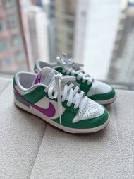 NIKE Dunk Low 白綠紫色 焦糖底 極新淨