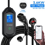 AFYEEV 3.6kW EV Charger Cable Type2 IEC62196-2 to 3 Pin Plug 10M Electric Car Charger, Type 2 Chargi