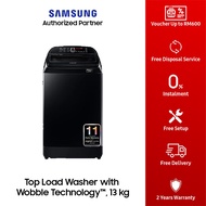 Samsung 13KG (WA13T5360BV ) Top Load Washer with Wobble Technology Washing Machine Machine