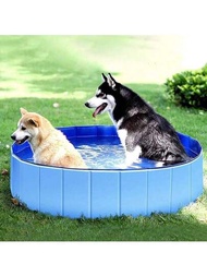 1入折疊式寵物游泳池/浴缸/淋浴間，隨機顏色適用於大型/中型犬，寵物便攜式洗澡盆