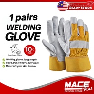1 Pair of Work Glove Safety Glove Safety Work Welding Glove Sarung Tangan Welding Kerja Leather Glov