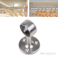 JoJo 2Pcs Stainless-Steel Curtain Rod Bracket Home Hanging Rail Rod Support Socket Closet Pole Sockets Flange Rod Holder