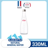 evian Natural Mineral Water 330ml Glass Bottle