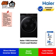 Haier 11KG Inverter Front Load Washer | Smart Dosing | Touch Button | Dual Spray | HW110-BD14166BU1 