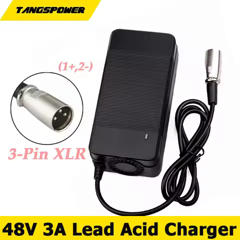 48V 3A Lead-acid Battery Charger For 57.6V Lead acid Battery Charger With 3-Pin XLR Connector With F