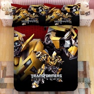 bumblebee transformers Fitted Bedsheet pillowcase 3D printed Bed set Single/Super single/queen/king beddings korean cotton