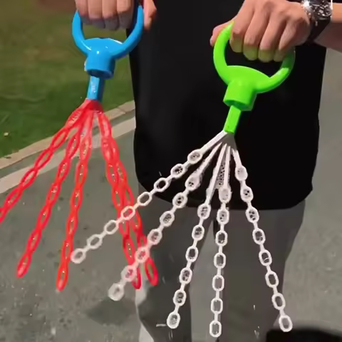 4pcs 5 Claw 32 Hole Smiling Face Bubble Stick Open Bubble Blowing Machine Water Amusement Equipment 