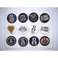 Brooch 3.2cm/4.4cm Rebel 8 Eight Pattern