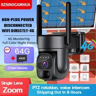 3MP CCTV Solar Outdoor 4G SIM Card 365 Days Ultra Long Battery Standby Waterproof 360 PTZ IP Camera 