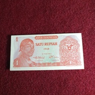 uang kuno 1 rupiah sudirman 1968 unc