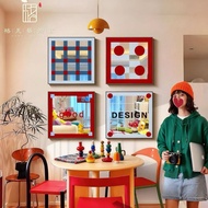 Creative, unique Dopamine Hall Bauhaus mirror painting for home decoration