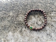 6mm 天然原生綠奇楠沈香/沉香 瓜料翡翠設計單圈手串