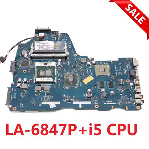 NOKOTION Laptop Motherboard For Toshiba Satellite C660 A660 K000114920 PWWAA LA-6847P DDR3 HM55 Main