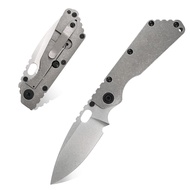 Eafengrow EF225 Pocket Knife Hunting Knives D2 Blade Titanium Handle with Clip EDC Tools Working Cam
