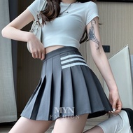 High Quality Women's Fashion Short Pleated Tennis Skirt with Striped Hem and Lining Inside Super Bea