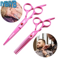 IYBIYB Hair Cutting Scissors Barber Salon Pink Hairdressing Shears Thinning