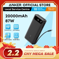 Anker Power Bank 20000mAh 87W Fast Charging Built-in USB C Cable Laptop Power Portable Charger A1383