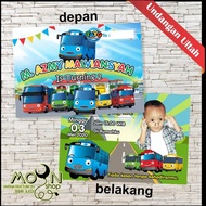 Undangan Ulang Tahun Custom Tema Tayo FREE PLASTIK ( isi 20pcs )