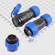 SP21-7P 7-Pin Straight Waterproof Wire Connector Set for Smart Components