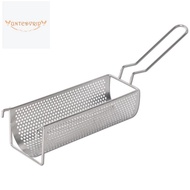 Stainless Steel Fried Basket Long Fry Potato Chip Container Best for French Fries Potato Chip Squeezers Kitchen Tool