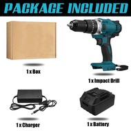 4000 rpm Blue Brushless Electric Hammer Drill Electric Screwdriver 13mm 520N.m 20+3 Torque Cordless