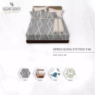 Live - King Size Bed Sheet B4 180x200 Height 40cm Pillow 4 Bolsters 2 - Abstract Geometric Floral Mo