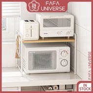 Kitchen Countertop White Metal Double Layered Storage Rack Microwave Oven Oven Storage Rack