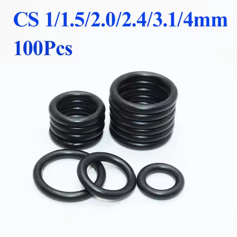 100/50Pcs Rubber O Ring CS 1/1.5/2.0/2.4/3.1/4.0 Sealing Washer NBR O-ring Plumbing Gaskets Oil Resi