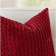 Cushion Cover 45x45 40x40 50x50 Red Double Sided Corduroy Sofa Pillow Case 30x50 Throw Pillow Case S