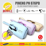 [3C CERTIFIED] Pineng Original  PN- 876PD / PN 876  (10000mAh) | Built in Cable |  Fast Charging Pow
