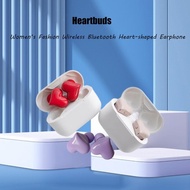 🎧【Readystock】 + FREE Shipping 🎧 New Heart Shape TWS conduction Bluetooth Wireless Headphones Heart Shaped Earphones woman Earphone High Quality Heart Earbuds Girl Gift