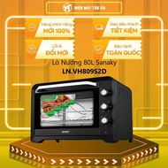 LN.VH809S2D - Lò nướng Sanaky 80 lít VH-809S2D Nướng trên dưới xiên quay Quạt đảo nhiệt giúp thức ăn