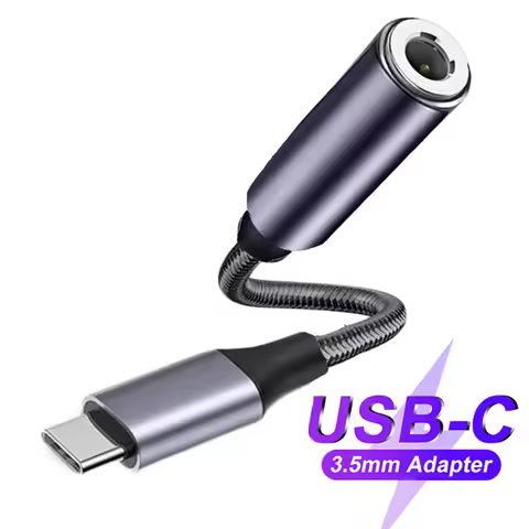 USB Type C To 3.5mm Aux Adapter Type-c 3 5 Jack Audio Cable Earphone Cable Converter for iPhone 15 S