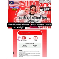 eSIM Hotlink Prepaid PROMO [eSim]: Plan Unlimited / Plan Pantas Unlimited Call & Unlimited Data