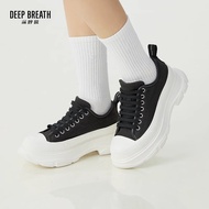DEEP BREATH DEEP BREATH Women's Shoes Summer Low-Top Thick-Soled Canvas Shoes Laced-Up Casual Shoes 