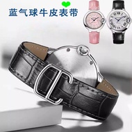Watch Strap Suitable for Cartier Blue Balloon Strap Genuine Leather Watch Strap Men Women Convex Int