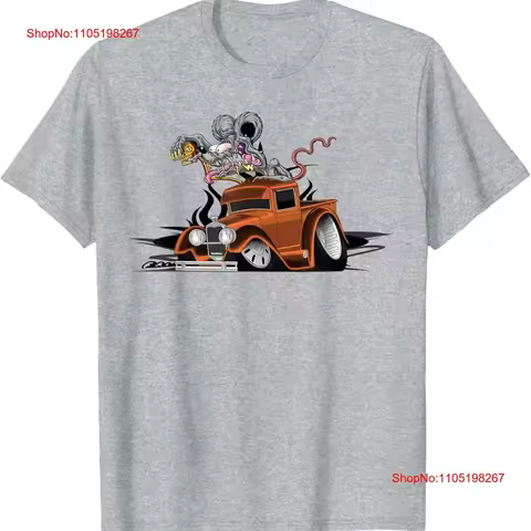DigiRods Rat Rod Racer 1930s Hot Truck Cartoon Car T Shirt vintage Washed Comfortable Stylish Soft g