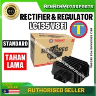YAMAHA LC135 V8 FI RECTIFIER REGULATOR KATAU KATAB API KUAT STANDARD 100% ORIGINAL TOBAKI LC135 V8 F