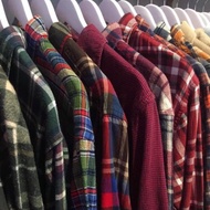 borong 15pcs flannel shirt bundle bf shirt knitwear