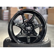 New 16x7J Mugen GP Design Rim (set of 4) Black 4x100 for Honda City Civic Jazz EK EG EF Myvi