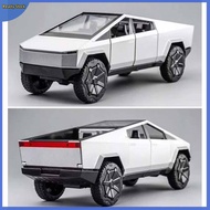 1:24 Tesla Cybertruck Diecast Metal Pickup Truck Scale Model Toy Car Light Sound Model Tesla Tesla